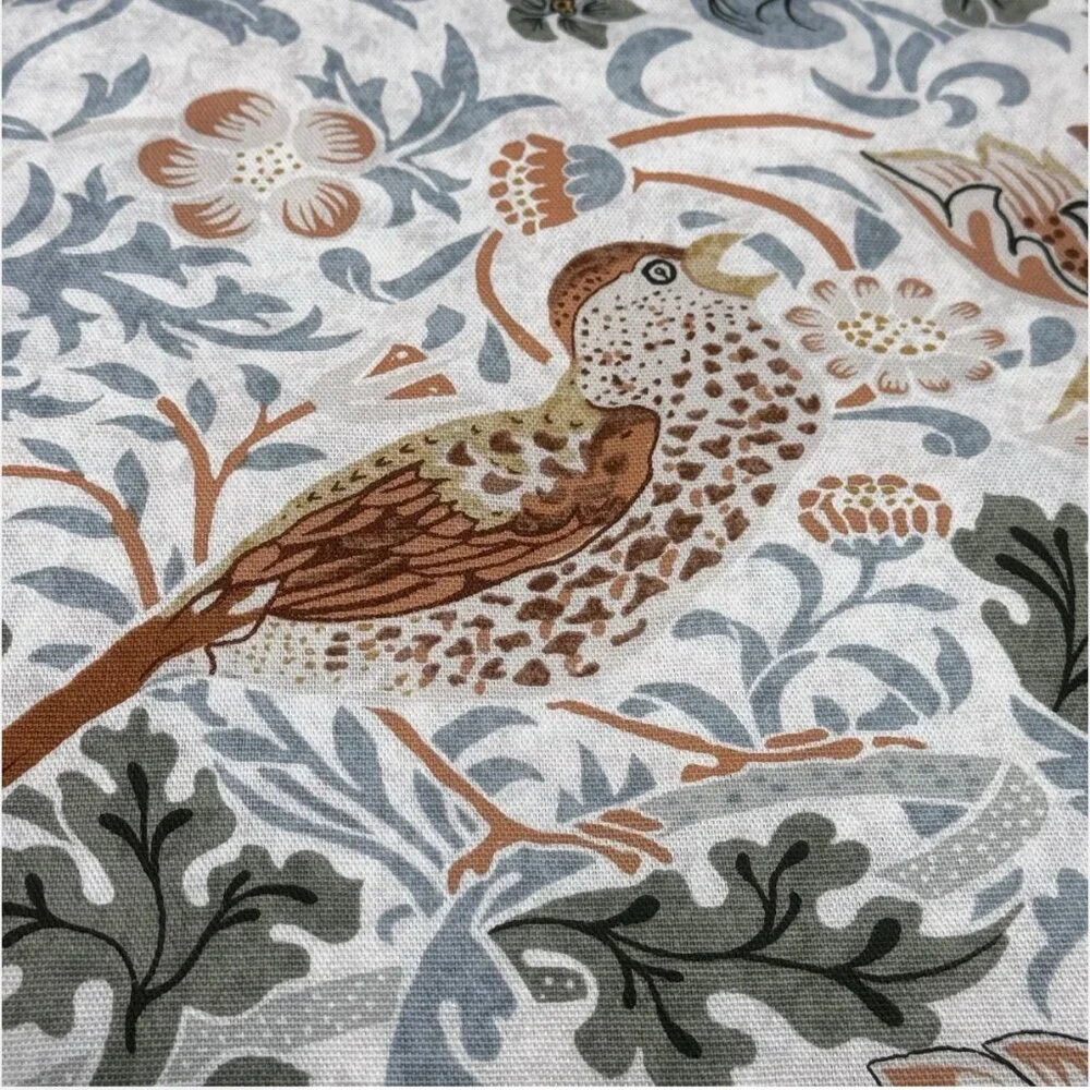 William Morris Strawberry Thief Saffron 2 Panel Curtains 38